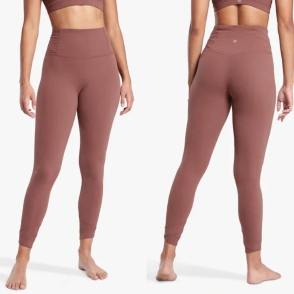 Athleta Elation Pirouette 7/8 Length High Rise Tights Hearth Rose Mauve Pink XS
